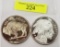 TWO (2) INDIAN BUFFALO .999 SILVER TROY OUNCE COINS