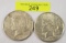 1923 AND 1922 PEACE DOLLARS
