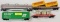 FOUR (4) TYCO HO SCALE  TANKERS, BOXCARS & FLATBEDS