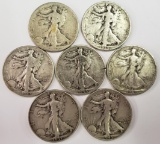 THIRTY ONE (31) ASSORTED DATE WALKING LIBERTY SILVER HALF DOLLARS