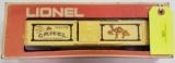 LIONEL O GAUGE, CAMEL BOX CAR, IN ORIGINAL BOX