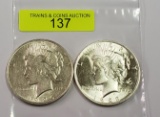 1923 & 1926 SILVER PEACE DOLLARS