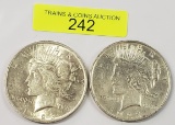 TWO (2) 1923 PEACE DOLLARS