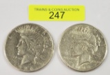 1922 AND 1926 PEACE DOLLARS