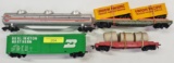 FOUR (4) TYCO HO SCALE  TANKERS, BOXCARS & FLATBEDS
