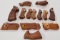 LOT OF THIRTEEN (13) FACTORY SMITH & WESSON, S&W, WALNUT GRIPS