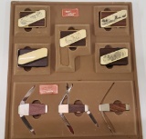 GERBER TOUCHE & ENCORE COLLECTION, EIGHT (8) PIECE KNIFE COLLECTION IN ORIGINAL DISPLAY