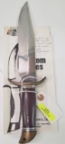 1970 DRAPER CUSTOM KNIVES, MODEL NO. 12 COMBAT KNIFE W/ ORIGINAL PAPERWORK