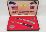 1986 CASE XX 125TH ANNIVERSARY CIVIL WAR COLLECTORS KNIFE SET
