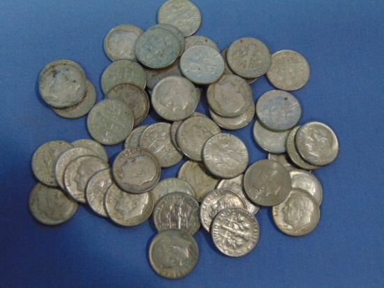 Lot of 50 Roosevelt Silver Dimes