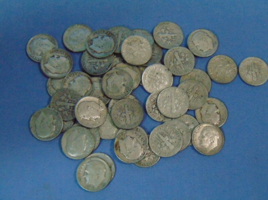 Lot of 47 Roosevelt Silver Dimes