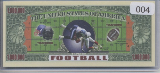 Football USA One Million Dollar Novelty Note