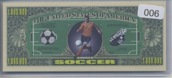 Soccer USA One Million Dollar Novelty Note