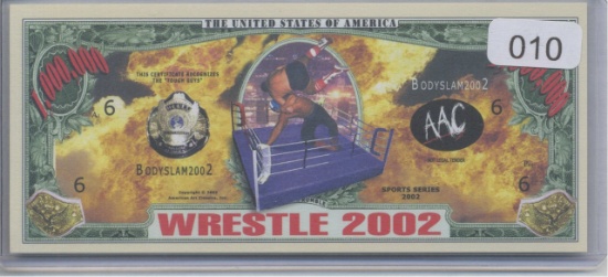 Wrestling Bodyslam One Million Dollar Novelty Note