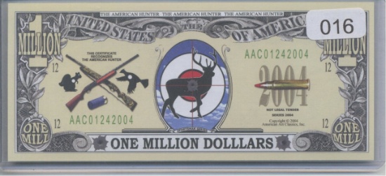 Archery USA One Million Dollar Novelty Note