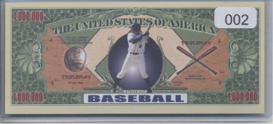 Baseball One Million Dollar Novelty Note