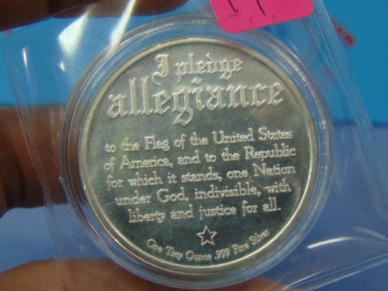 Pledge of Allegiance Silver Bullion Round