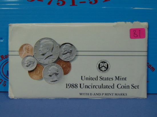 1988 US Mint Uncirculated Coin Set - In OGP