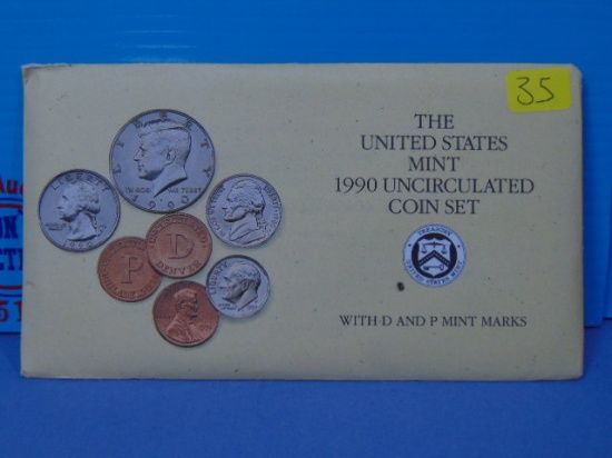 1990 US Mint Uncirculated Coin Set - In OGP