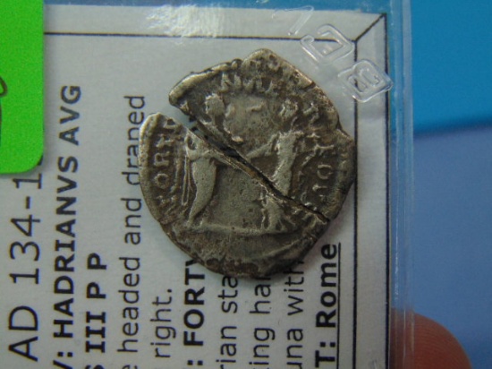 Ancient Roman Silver Denarius - Hadrian