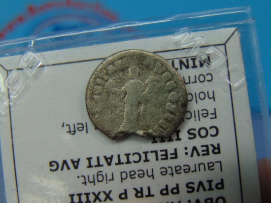 Ancient Roman Silver Denarius - Antoninus Pius