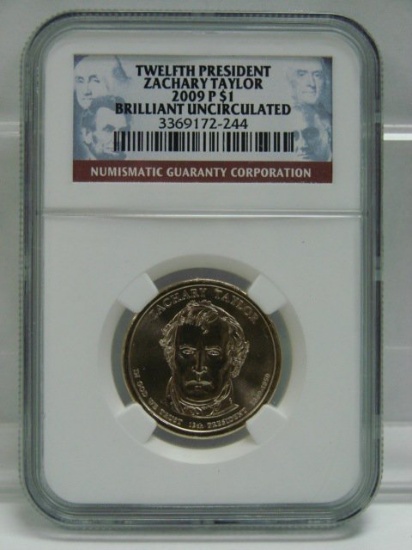 2009 P Twelfth President Zachary Taylor $1 NGC Brilliant Unc