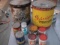 Nine Vintage Collectible Automotive Product Containers - Sunoco & More