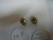 Pair Of 14K Gold Peridot Stud Earrings