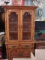 Small One-Piece Wooden China Hutch