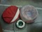 Three-Piece Lot - Christmas Lights, Wreath, Dog Bed