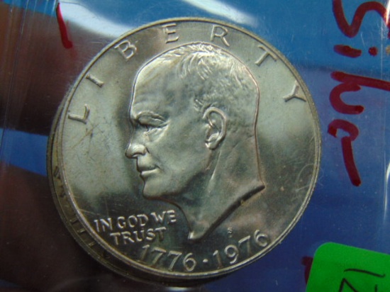 Two 1976-S Eisenhower Ike Uncirculated Silver Dollars
