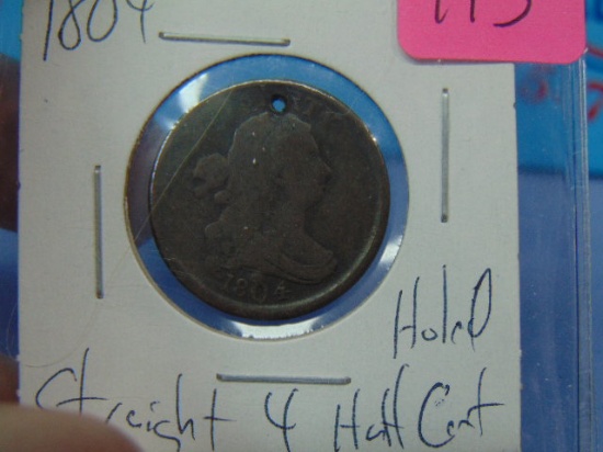 1804 Draped Bust Half Cent - Straight 4