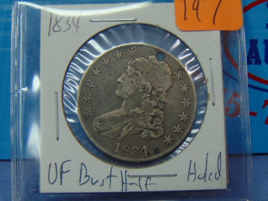 1834 Capped Bust Silver Half Dollar - VF