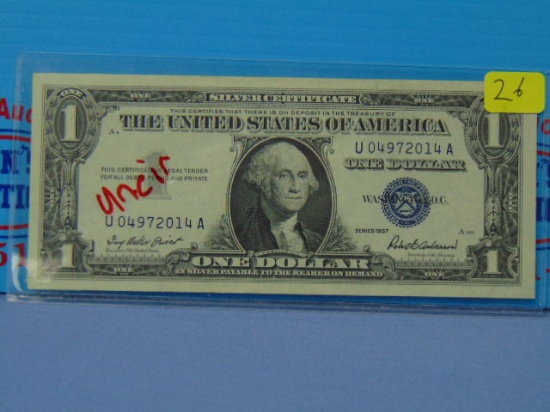 1957 United States $1 Silver Certificate - Uncirculated