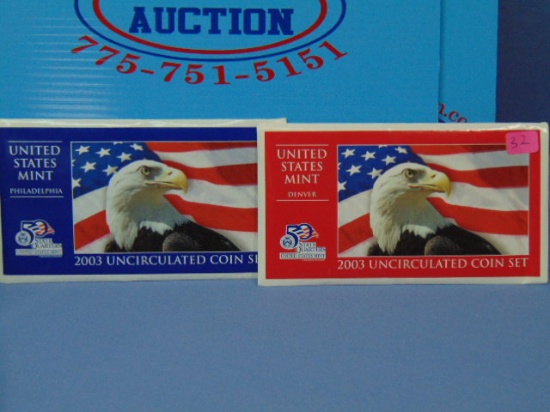 2003 P and D Mint Uncirculated US Coin Sets