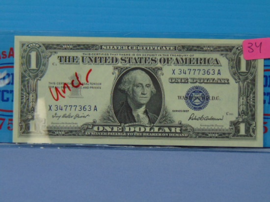 1957 United States $1 Silver Certificate - Uncirculated