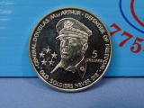 1989 Niue Douglas MacArthur General $5 Coin