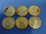 Lot of Six Sacagawea Proof Dollars