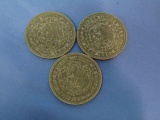 Lot of Three Mexico Silver Pesos