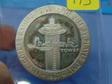 Landmark Tower Las Vegas $5 Sterling Silver Medal