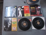 Six Vintage Elvis Presley 45 Rpm Records And Four Sleeves