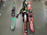 Two Pairs Of Skis & One Slalom Ski