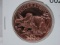 Triceratops 1 Oz Copper Art Round