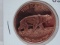5- The Ice Age Saber Toothed Tiger 1 Oz Copper Art Rounds - Dealer Lot