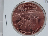 150th Civil War Anniversary Battle Of Antietam 1 Oz Copper Art Round