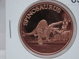 Spinosaurus 1 Oz Copper Art Round