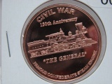 5- 150th Civil War Anniversary The General 1 Oz Copper Art Rounds - Dealer Lot