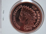 5- Indian Head Cent 1 Oz Copper Art Rounds - Dealer Lot
