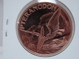 5- Pteranodon 1 Oz Copper Art Rounds - Dealer Lot