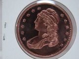 5- Capped Bust Coin 1 Oz Copper Art Rounds - Dealer Lot